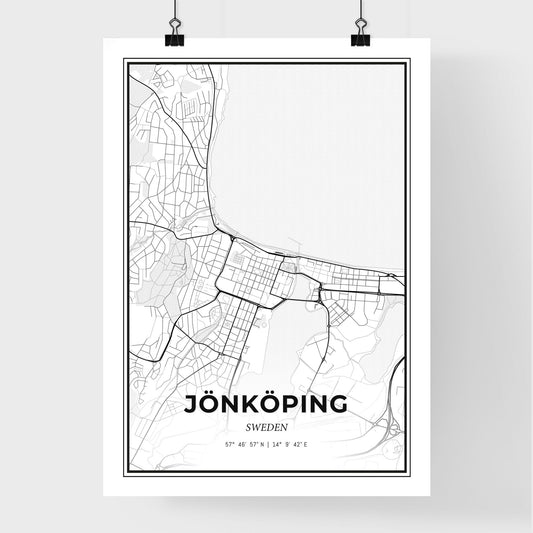 Jönköping Sweden - Premium City Map Poster