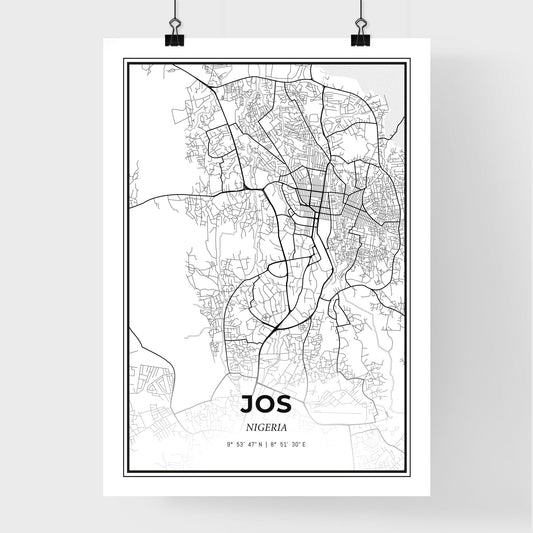 Jos Nigeria - Premium City Map Poster