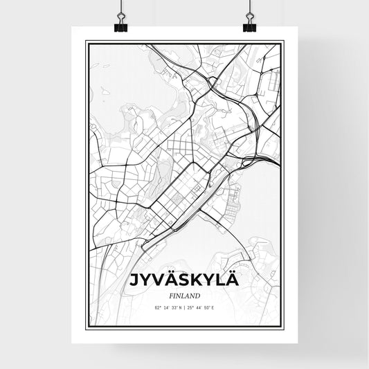 Jyväskylä Finland - Premium City Map Poster