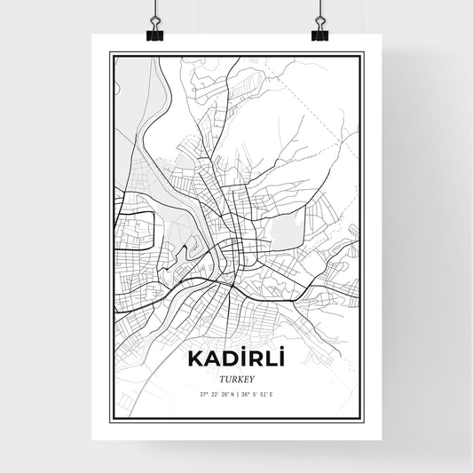 Kadirli Turkey - Premium City Map Poster