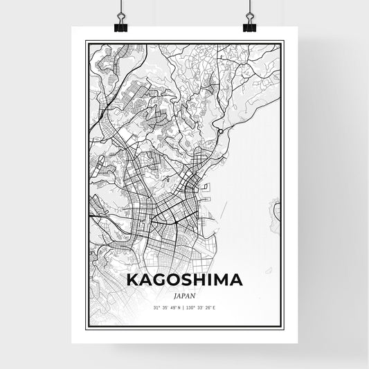 Kagoshima Japan - Premium City Map Poster
