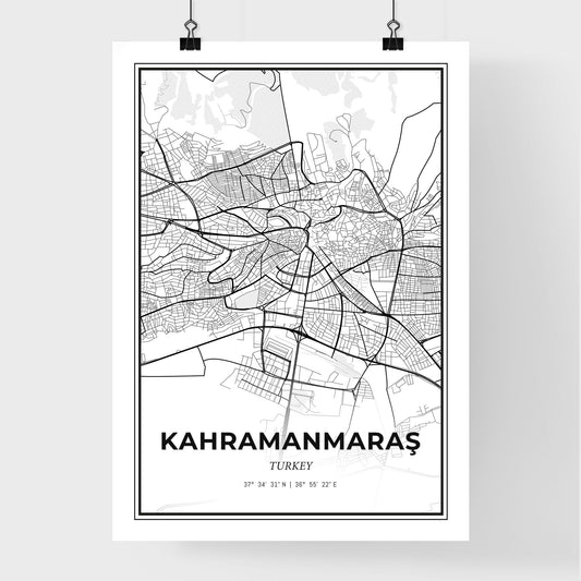 Kahramanmaraş Turkey - Premium City Map Poster