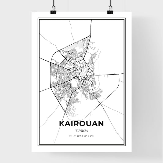 Kairouan Tunisia - Premium City Map Poster