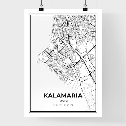 Kalamaria Greece - Premium City Map Poster