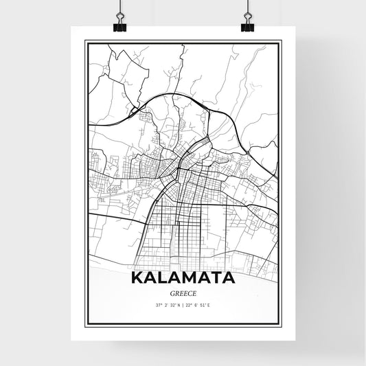 Kalamata Greece - Premium City Map Poster