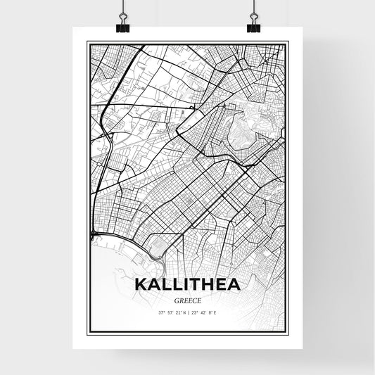 Kallithea Greece - Premium City Map Poster