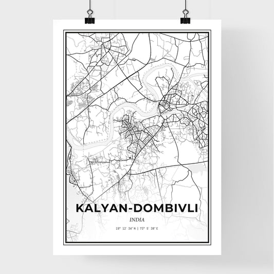 Kalyan-Dombivli India - Premium City Map Poster