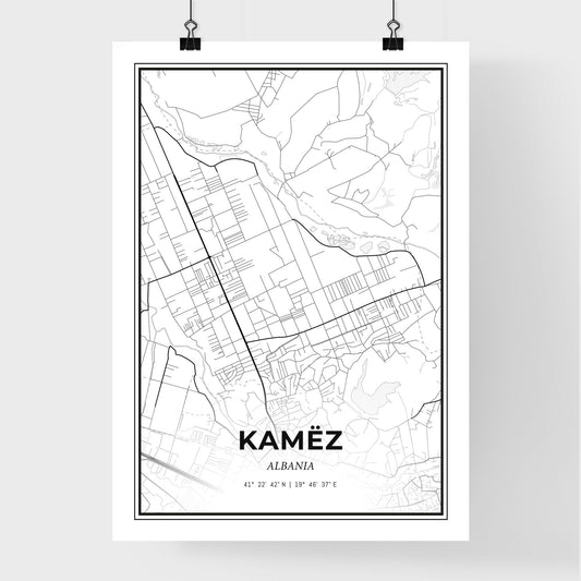 Kamëz Albania - Premium City Map Poster