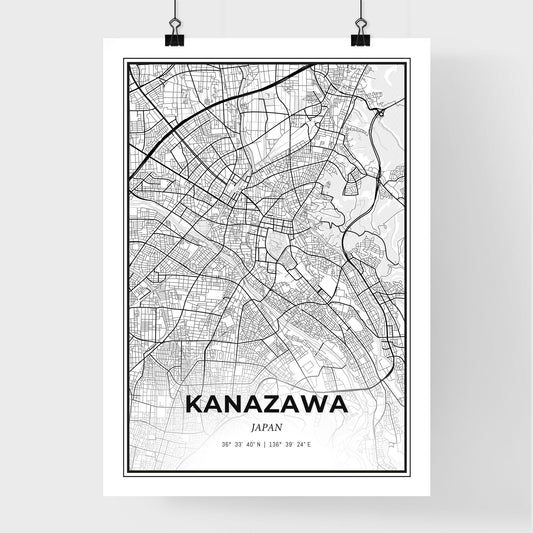 Kanazawa Japan - Premium City Map Poster