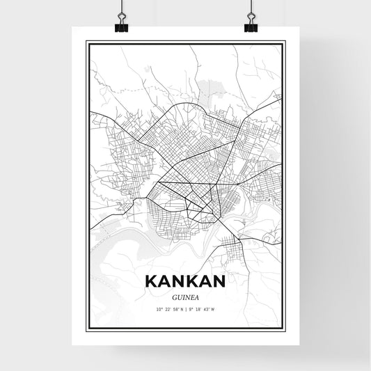 Kankan Guinea - Premium City Map Poster