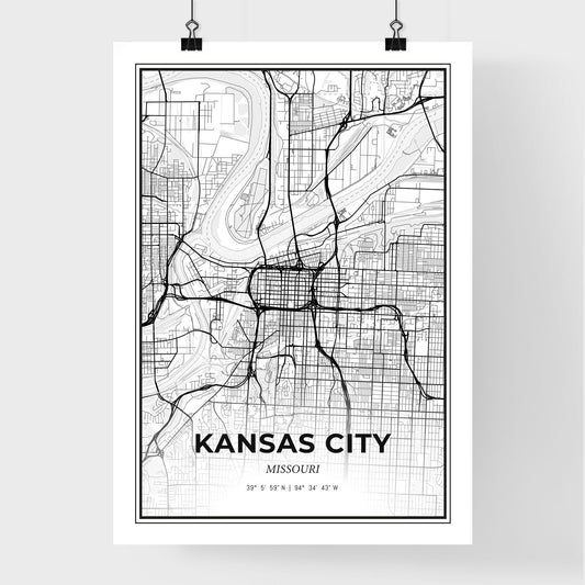 Kansas City Missouri - Premium City Map Poster