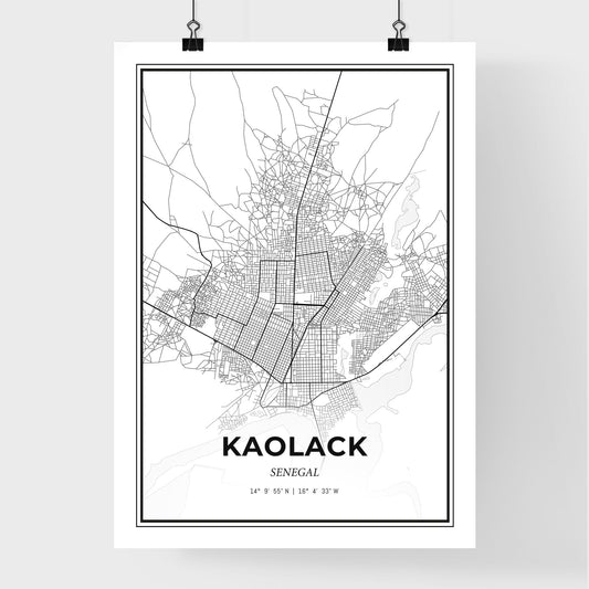 Kaolack Senegal - Premium City Map Poster