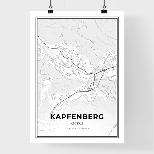 Kapfenberg Austria - Premium City Map Poster