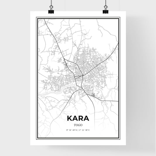 Kara Togo - Premium City Map Poster