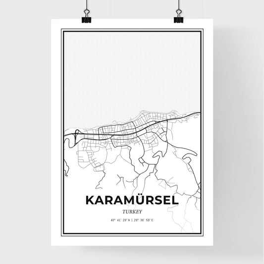 Karamürsel Turkey - Premium City Map Poster