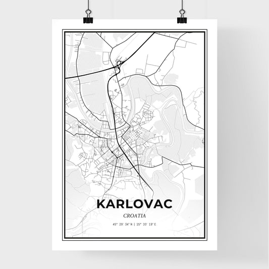 Karlovac Croatia - Premium City Map Poster
