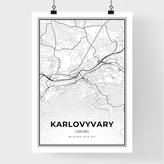 Karlovy Vary Czechia - Premium City Map Poster