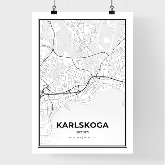 Karlskoga Sweden - Premium City Map Poster