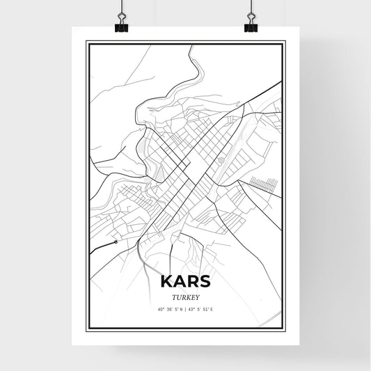 Kars Turkey - Premium City Map Poster