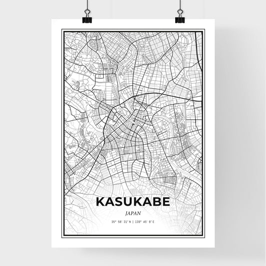 Kasukabe Japan - Premium City Map Poster