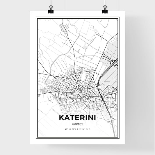 Katerini Greece - Premium City Map Poster