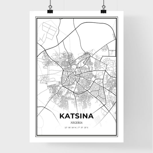 Katsina Nigeria - Premium City Map Poster
