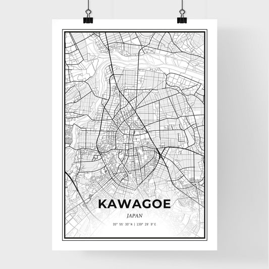 Kawagoe Japan - Premium City Map Poster
