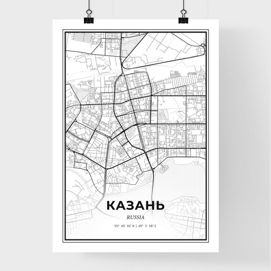 Kazan Russia - Premium City Map Poster