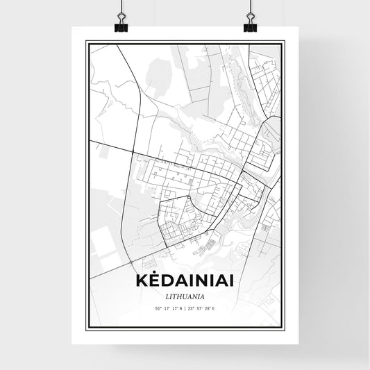 Kėdainiai Lithuania - Premium City Map Poster