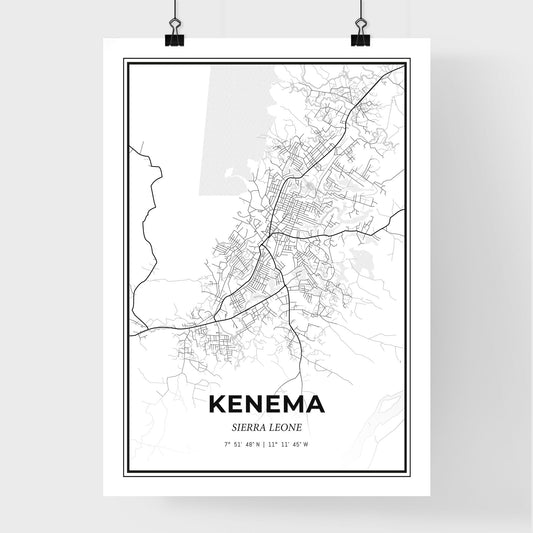 Kenema Sierra Leone - Premium City Map Poster