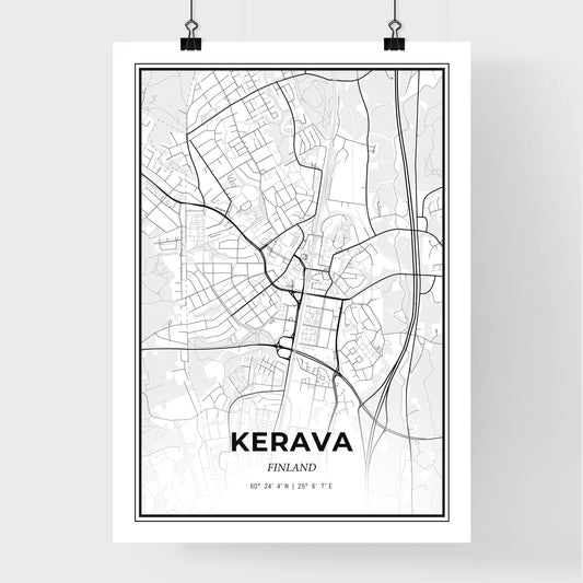 Kerava Finland - Premium City Map Poster