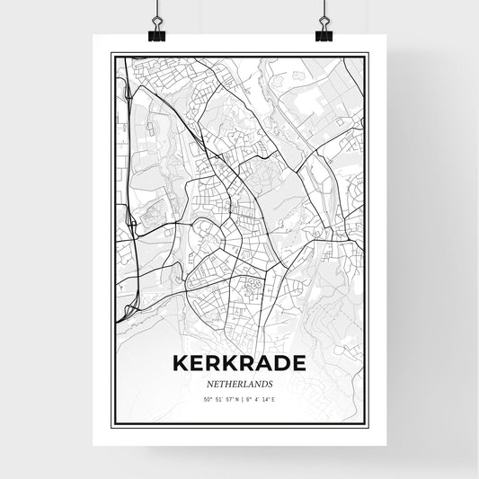 Kerkrade Netherlands - Premium City Map Poster