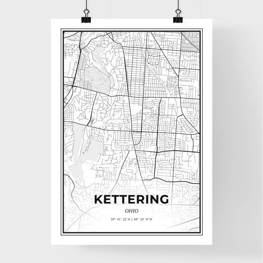Kettering Ohio - Premium City Map Poster