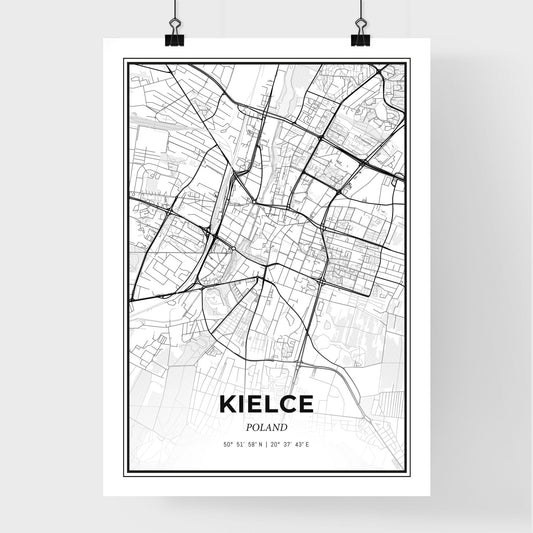 Kielce Poland - Premium City Map Poster
