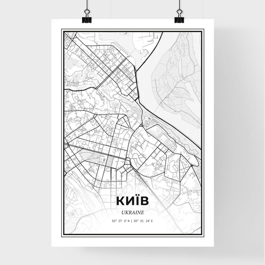 Kiev Ukraine - Premium City Map Poster