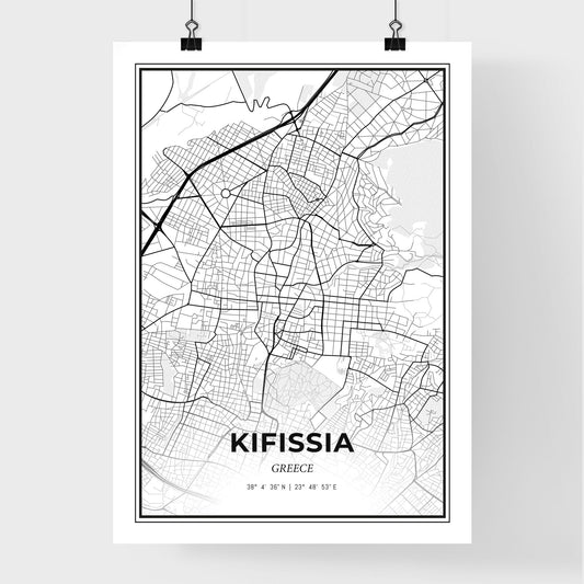 Kifissia Greece - Premium City Map Poster