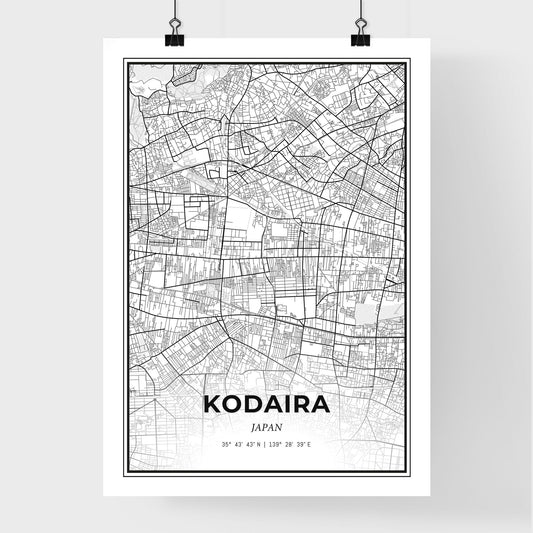 Kodaira Japan - Premium City Map Poster