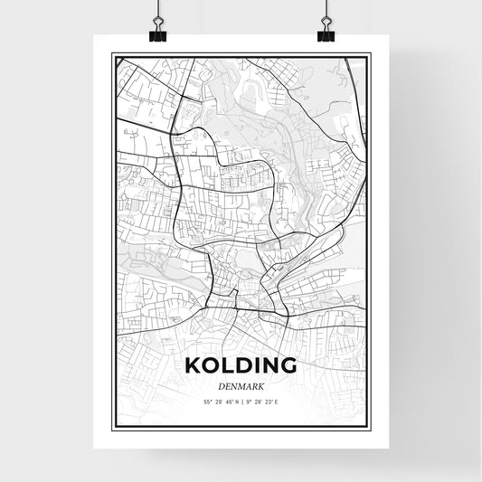 Kolding Denmark - Premium City Map Poster