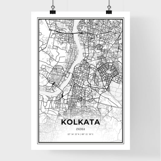 Kolkata India - Premium City Map Poster