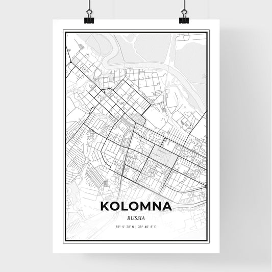 Kolomna Russia - Premium City Map Poster