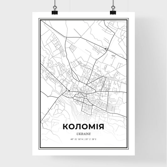 Kolomyia Ukraine - Premium City Map Poster