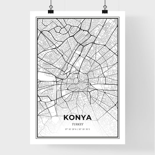 Konya Turkey - Premium City Map Poster