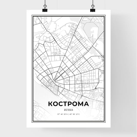 Kostroma Russia - Premium City Map Poster