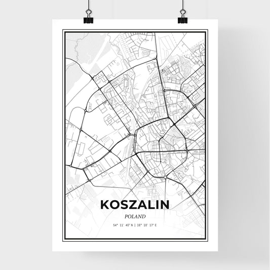 Koszalin Poland - Premium City Map Poster