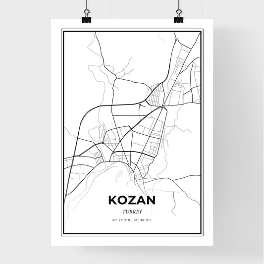 Kozan Turkey - Premium City Map Poster