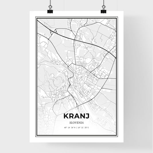 Kranj Slovenia - Premium City Map Poster