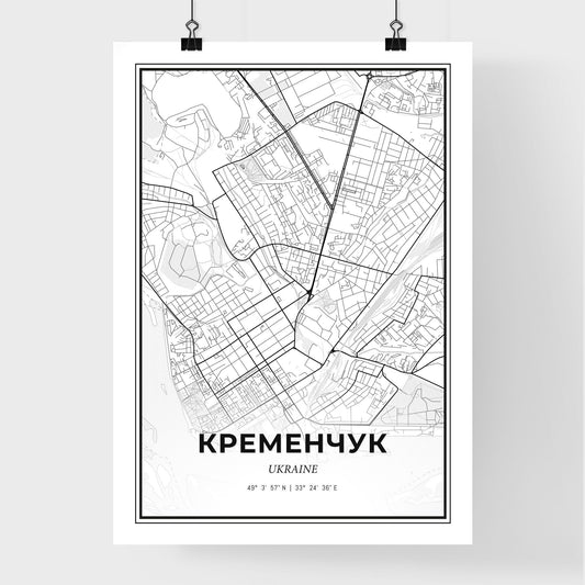Kremenchuk Ukraine - Premium City Map Poster
