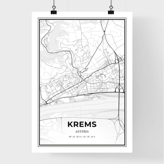 Krems Austria - Premium City Map Poster