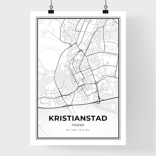 Kristianstad Sweden - Premium City Map Poster
