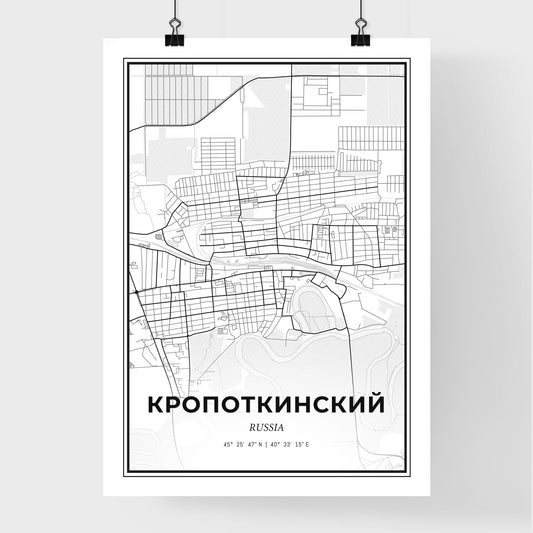 Kropotkin Russia - Premium City Map Poster